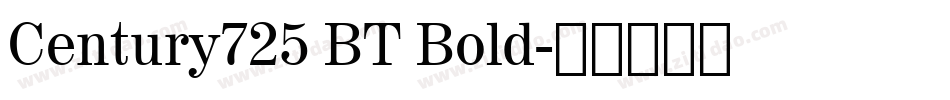 Century725 BT Bold字体转换